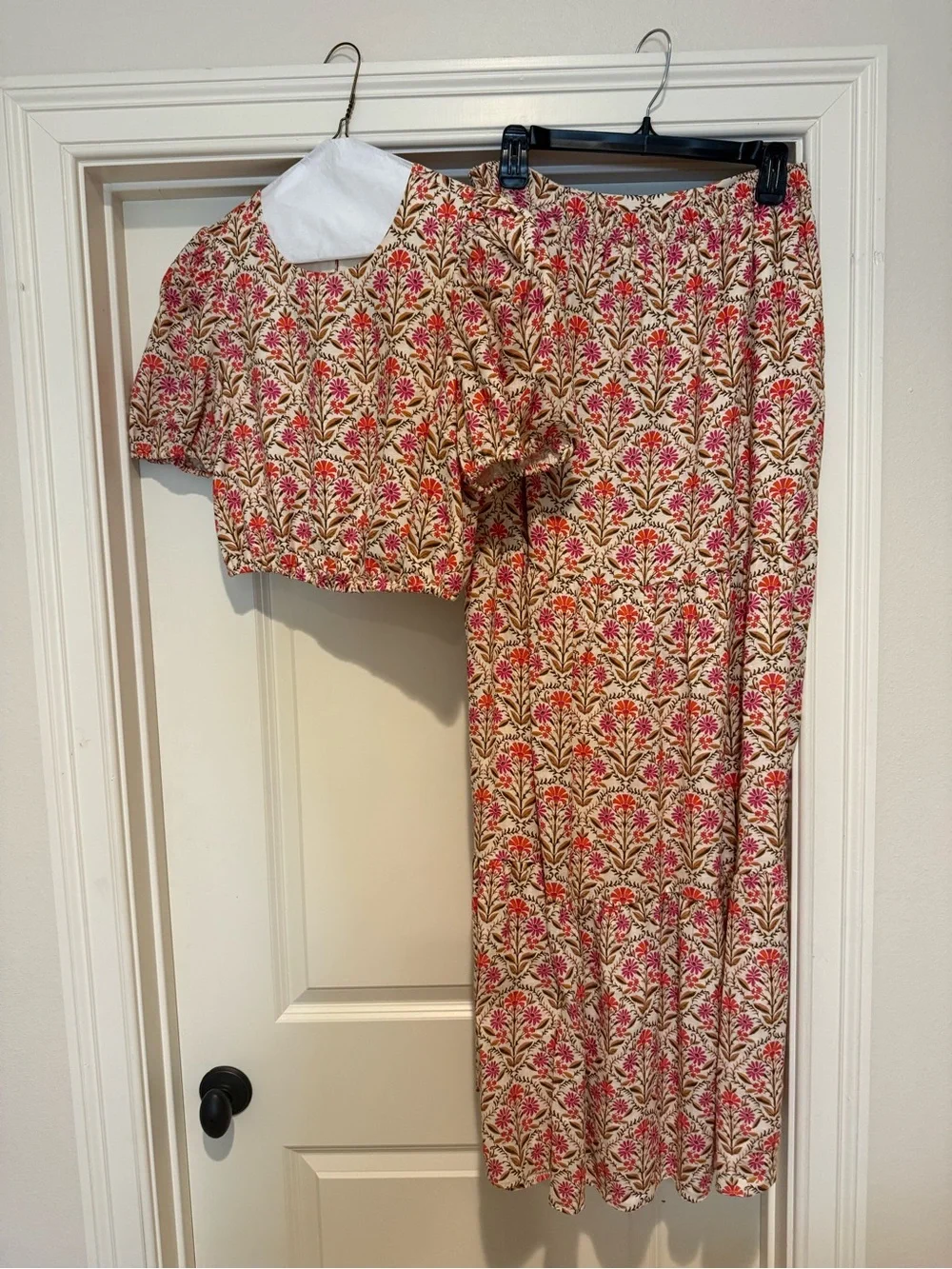 Cami NYC Pink Floral Maxi Skirt and Top Set